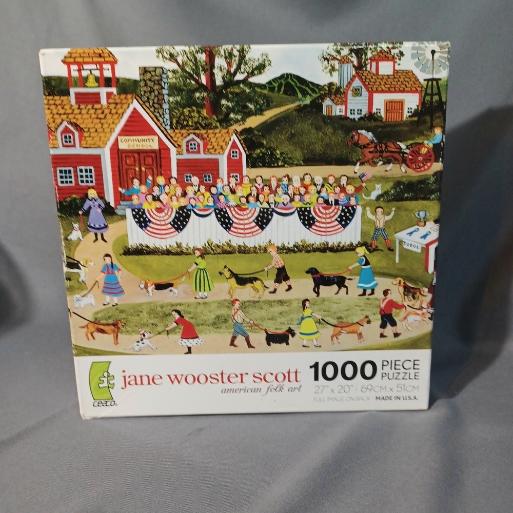 Jane Wooster Scott 1000 Piece Jigsaw Puzzle "Best In Show" Retired Folk Art